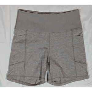 Zobha Women’s High Waist Athletic Shorts Gray Yoga Workout Size Small